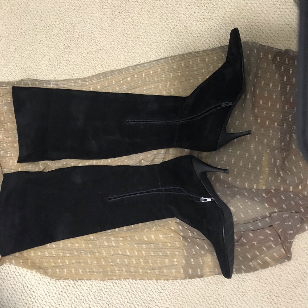 Stuart Weitzman black suede boots - Picture 1 of 8